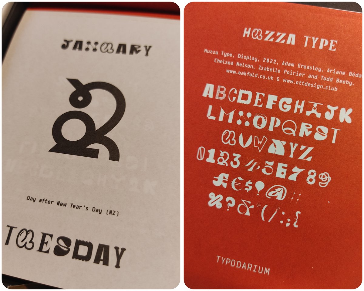 Typodarium 2025タイポダリウム 日めくりカレンダー 2025年 - graf グラフキナリノモール