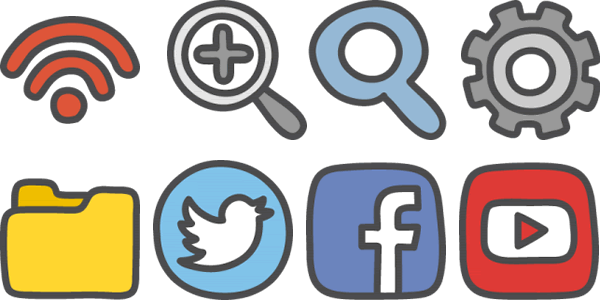 紙に描いた手書きイラストをアイコンにするオノデラユズカオ