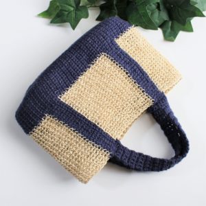 かぎ針編み図 麻ひもの松編みマルシェバッグ – 手編みウェア＆雑貨の無料編み図 ATELIER *mati*