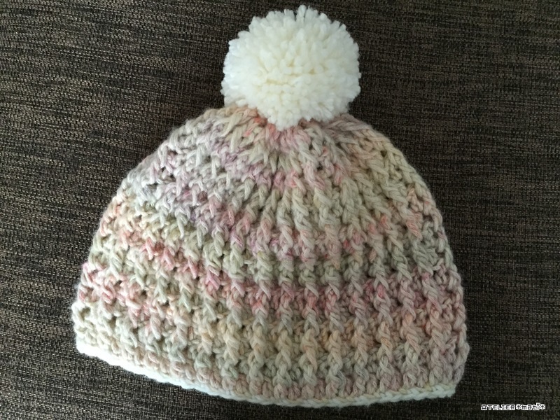 かぎ針編み無料編み図「布製デザインキャスケット」かぎ針編みレシピ・無料編み図 Roniqueロニーク