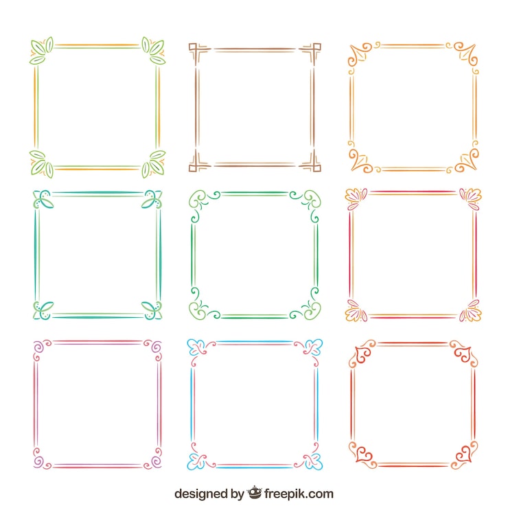 白黒の丸の四隅の囲みフレーム飾り枠イラスト無料イラスト かわいいフリー素材集 フレームぽけっと