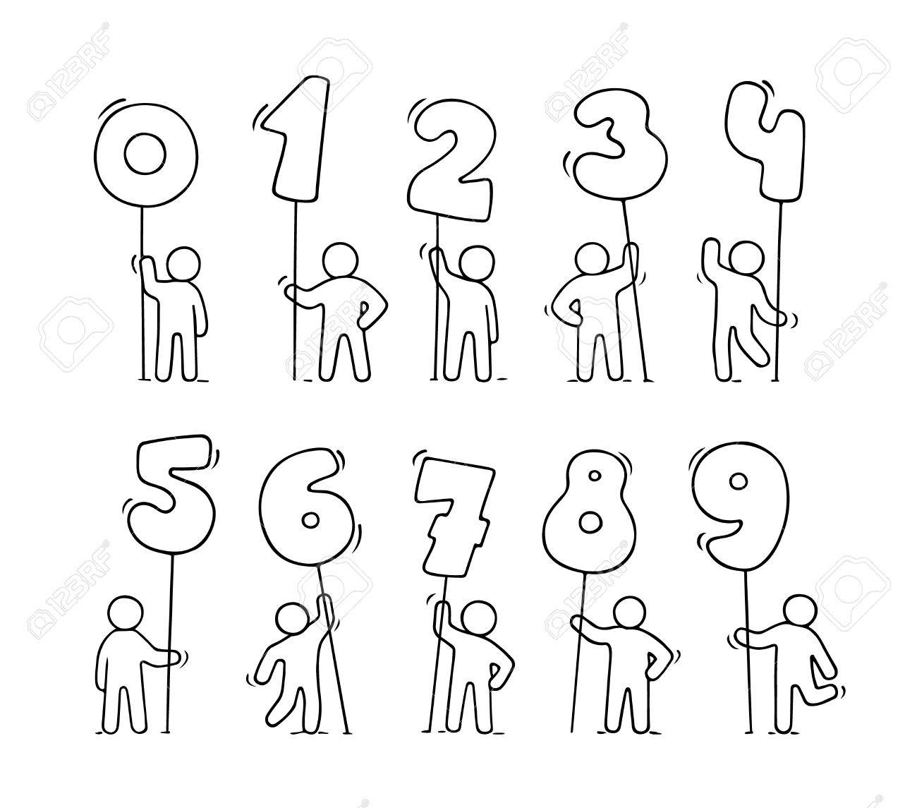 手書きのオリジナルの数字 0 ～ 4イラスト画像とPSDフリー素材透過の無料ダウンロード - Pngtree