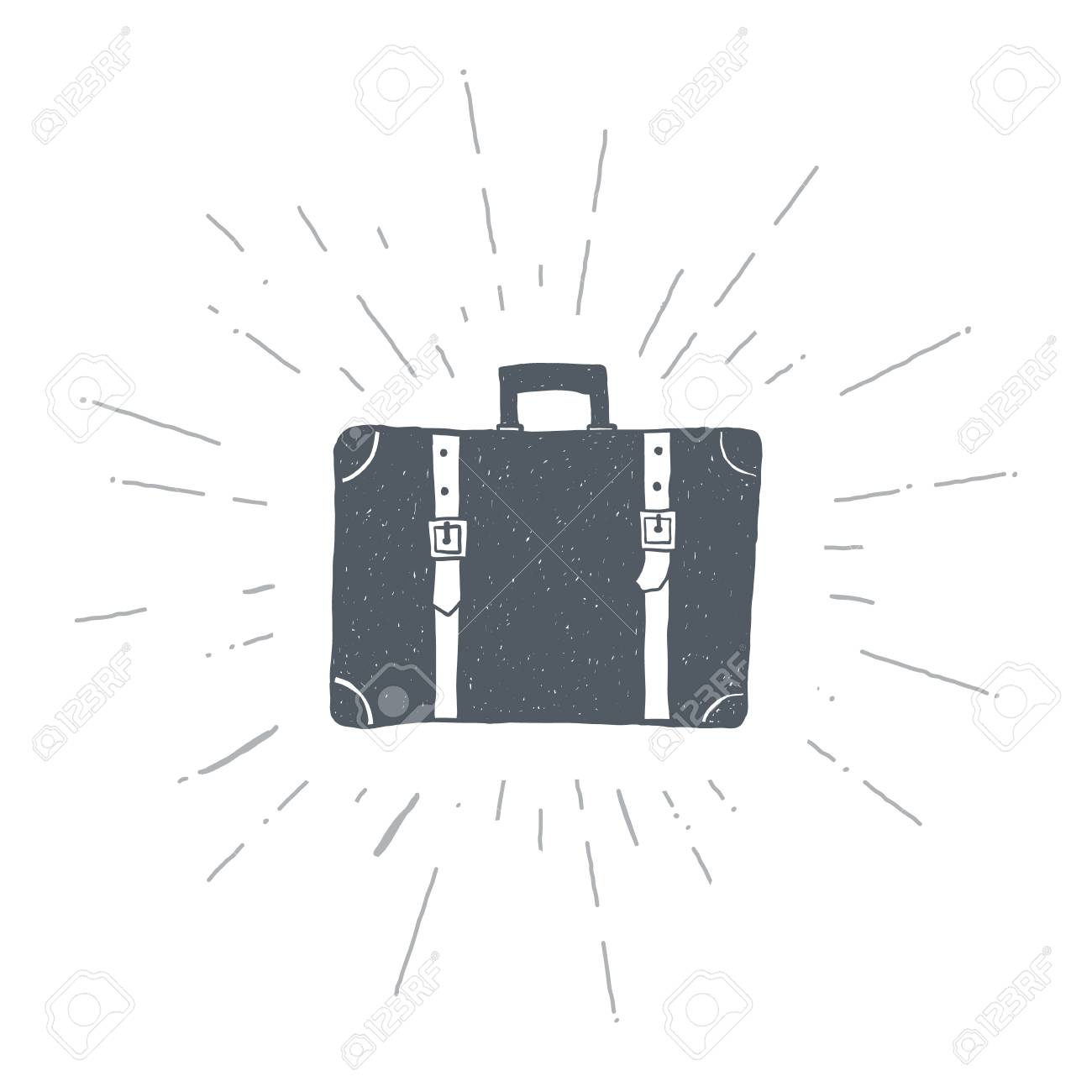 ビンテージスーツケースのスケッチイラストのイラスト素材115752829- PIXTA