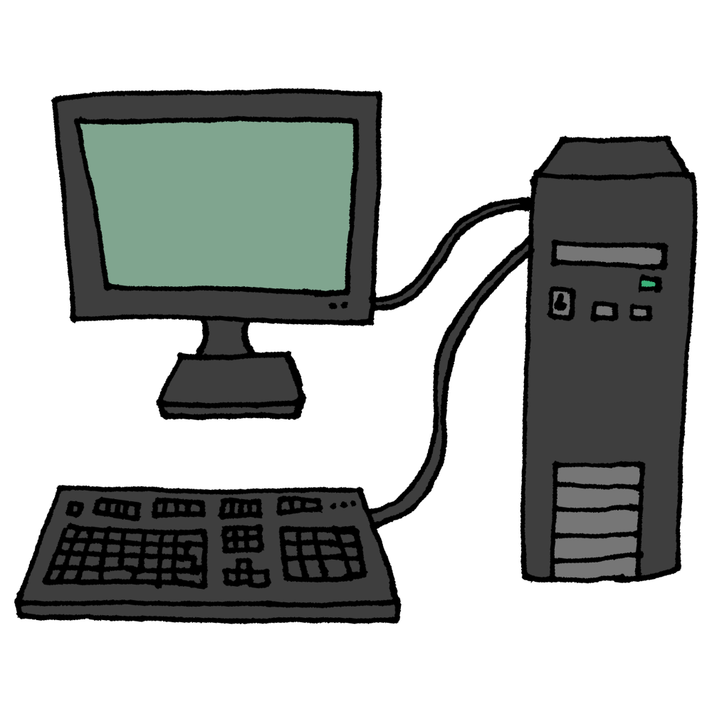 フリーイラストパソコンとキーボードのセットでアハ体験GAHAG著作権フリー写真・イラスト素材集 - GAHAG著作権フリー写真・ イラスト素材集