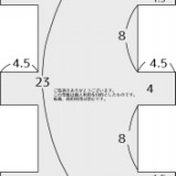 ボックスポーチ 裏地付き の作り方・型紙スクエアポーチ