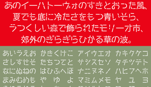 フリーフォントのMODI工場