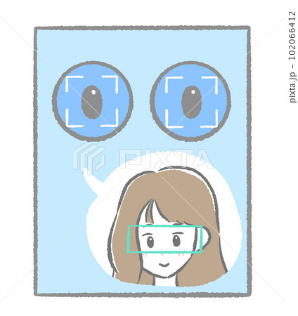 虹彩認証イラスト - No: 26841051無料イラスト・フリー素材なら「イラストAC」