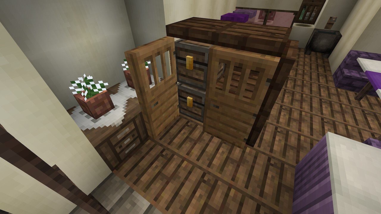 洋風ファンタジーな民家の建築 : riiiのマイクラ建築