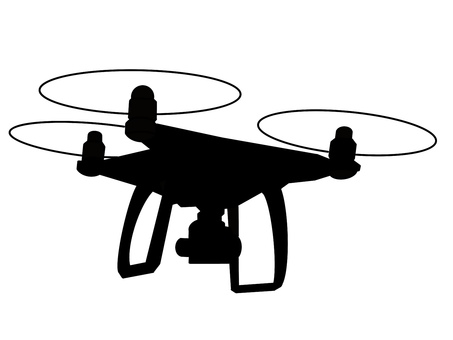 ドローンイラストフリー素材町工場のミカタ