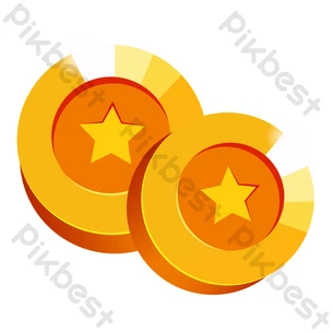 ゲームゴールドコイン数量ゴールドコインコイン イラスト フリー素材PSD無料ダウンロード - Pikbest