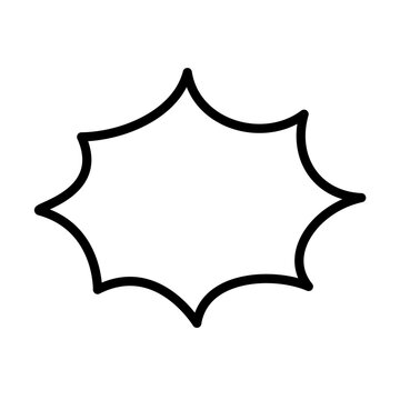 色塗りできる吹き出し 大声・ギザギザ のイラストぬれよん-ぬれるフリーイラスト