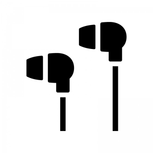 イヤホンのある男性の頭の平らな黒いアイコン ベクターイラスト画像とPNGフリー素材透過の無料ダウンロード - Pngtree