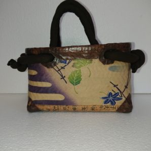 一閑張り籠バック持ち手布紐 手づくりたなの