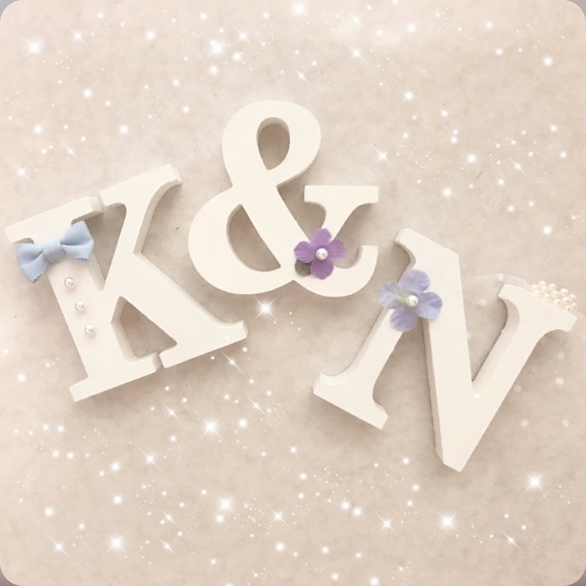 プチプラDIY 100均だけでイニシャルオブジェをかわいく♪みんなのウェディングニュース