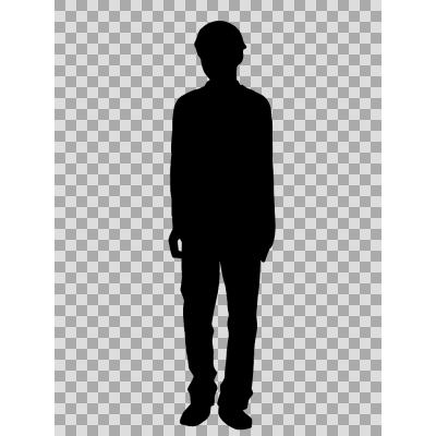 男性シルエット イラストの無料ダウンロードサイト「シルエットAC」