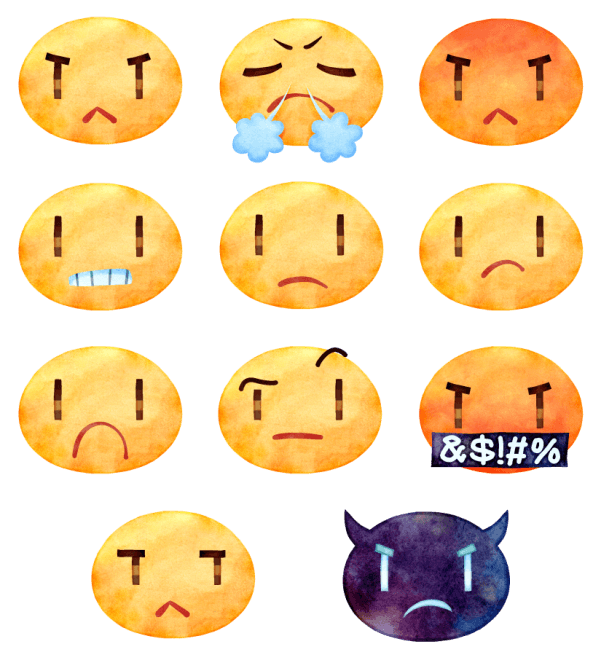 ムッとした顔イラスト無料イラスト・フリー素材なら「イラストAC」