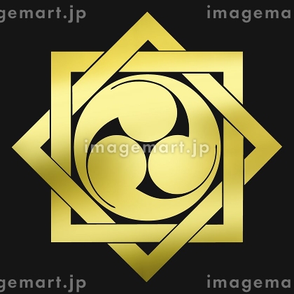 左三つ巴 尾繋ぎイラスト