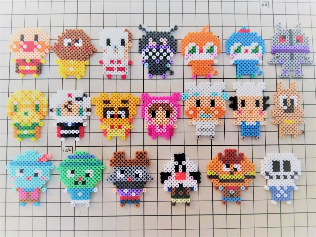 アイロンビーズ図案 日焼けキティーちゃん - MI-YU☆のアイロンビーズアトリエ～perlerbeads design～