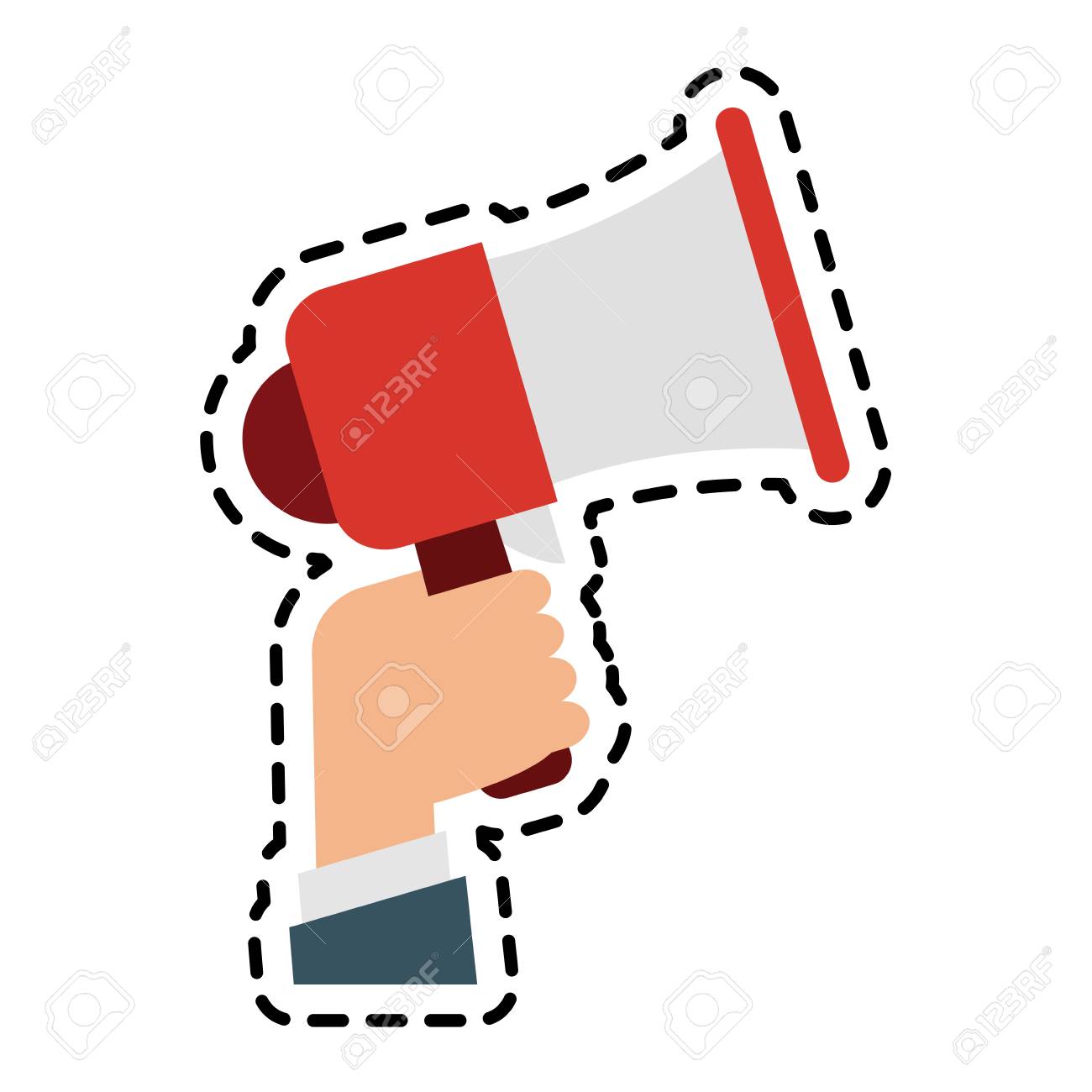 生活・その他・物 メガホンのかわいいフリーイラストフタバのフリーイラスト