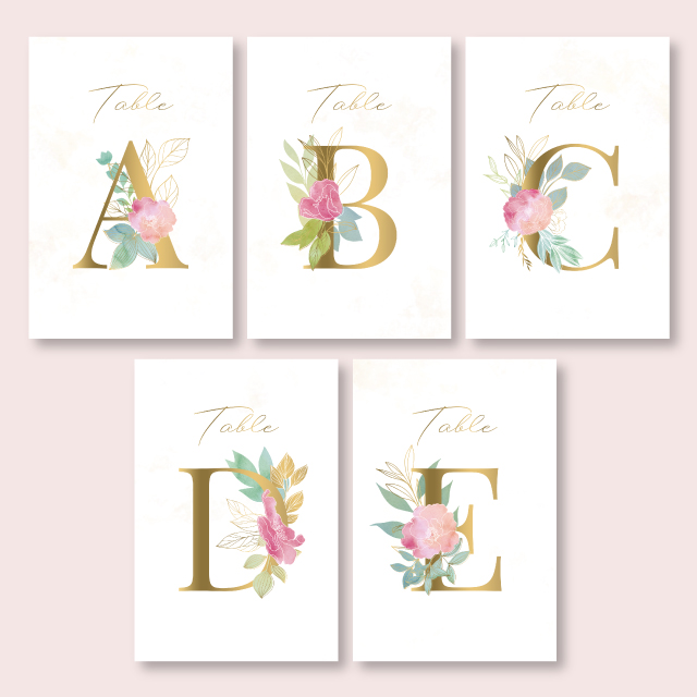 無料テンプレート シンプルでおしゃれなテーブルナンバーウェディング無料テンプレートsundayripple