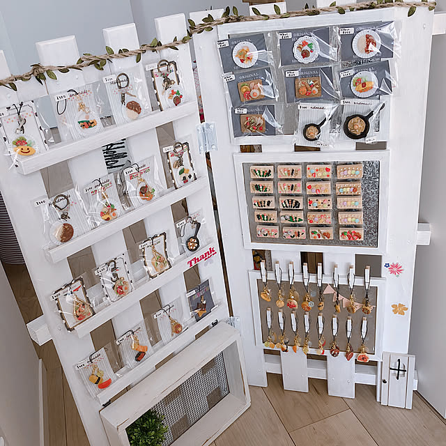 ハンドメイド 飾り棚 ディスプレイ棚 スパイスラック 什器 マルシェ 多肉棚 棚・シェルフ・ラック