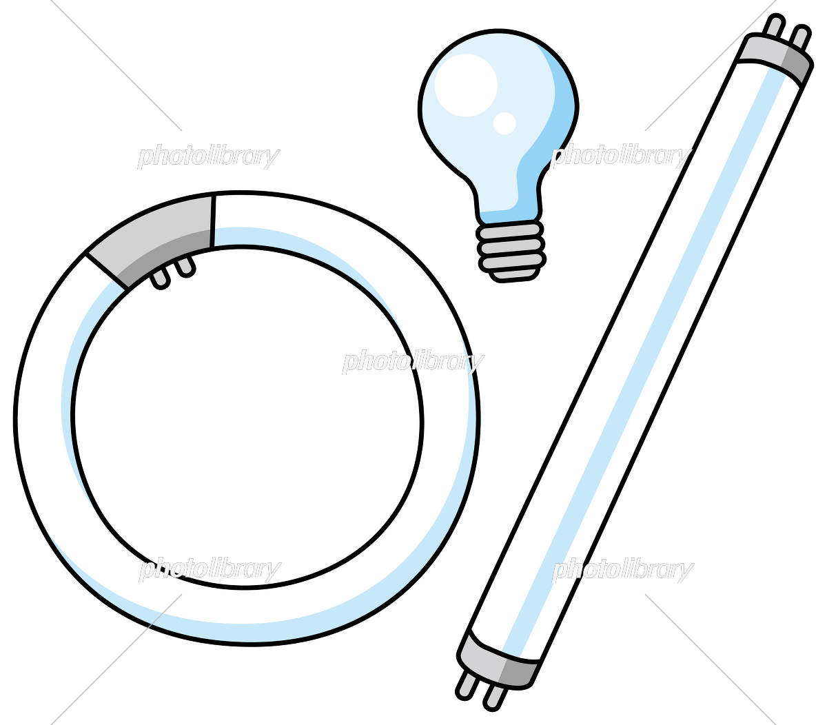 蛍光灯シルエット イラストの無料ダウンロードサイト「シルエットAC」