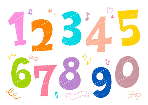数字・番号の丸型・白抜きイラスト文字かわいいフリー素材集 いらすとや