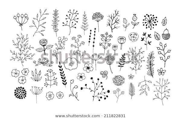 手書きパターンセット無料イラスト素材素材ラボ