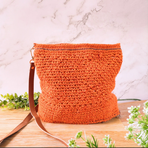 模様編みの麻ひもバッグを編んでみよう。かぎ針編みを楽しもう Let's enjoy crochet