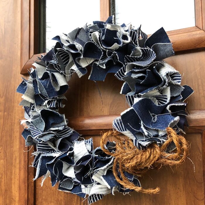 革はぎれの秋冬リースレザークラフト教室 Lucky&Happy ラッキー&ハッピー