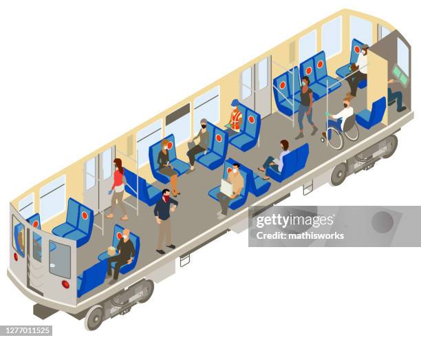 走る地下鉄の車内のイラスト 座席・シート・手すり・列車・電車Stock IllustrationAdobe Stock
