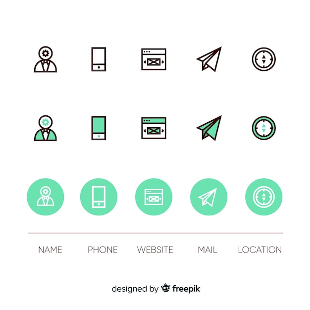 赤色の名刺アイコンイラストのフリー素材イラストイメージ