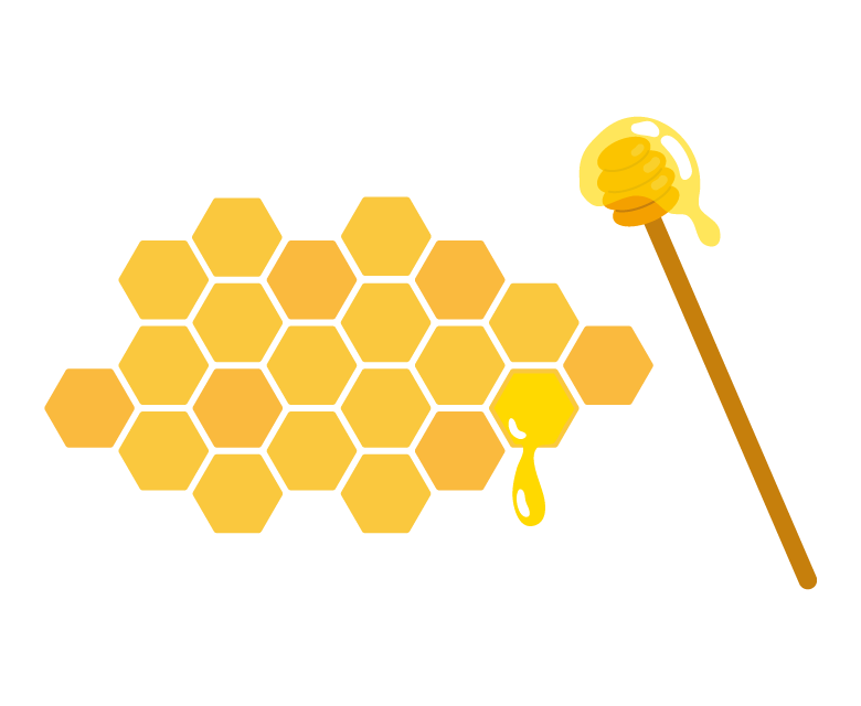 輝くハニカム金色の蜂蜜で満たされた六角形のパターンの夏の構成イラスト素材透過、PNGフリー画像ダウンロード - Pngtree