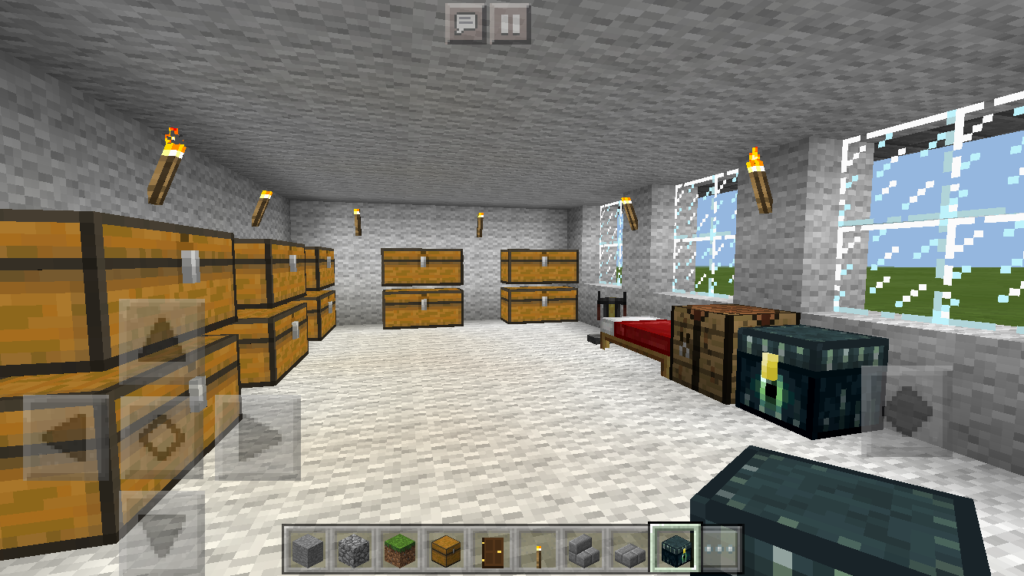 マイクラ建築：おしゃれでモダンな白黒の家。屋上付き。簡単10×10 No.46SOUのマイクラログ