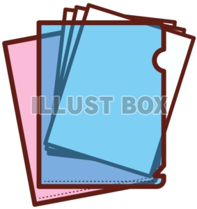 茶色いファイルケースのイラスト素材イラスト無料・かわいいテンプレート