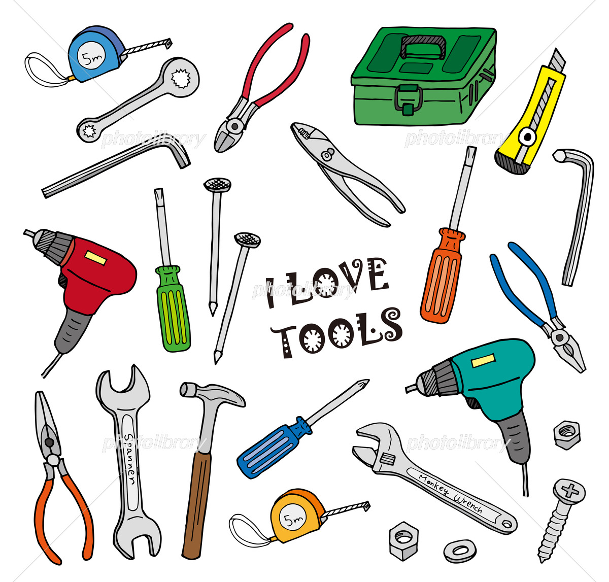 工具・電動ドリルのイラスト無料のフリー素材 イラストエイト