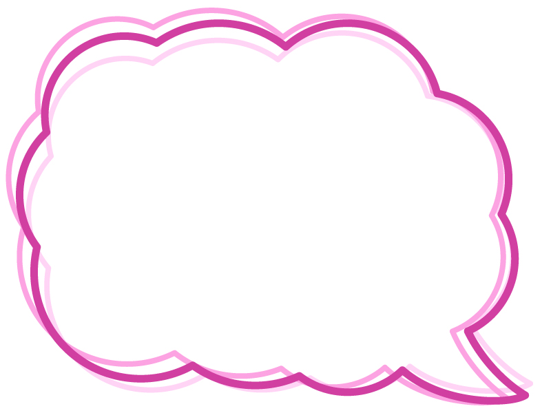 ギザギザ爆弾吹き出し素材 版ズレ青：イラスト無料