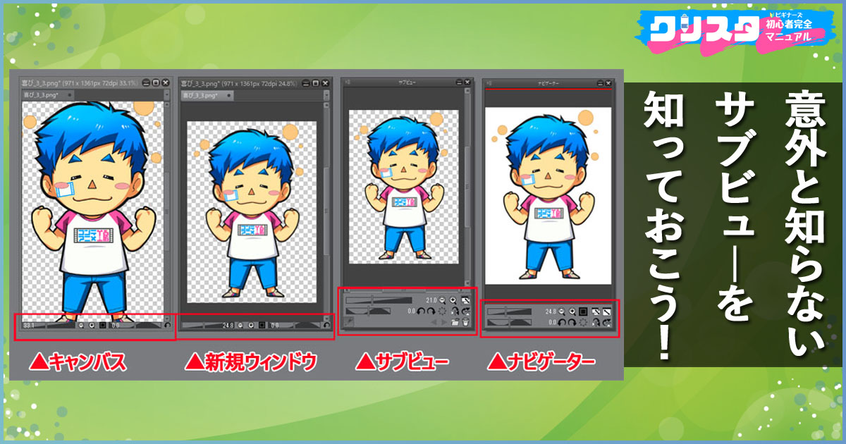 サブビューパレットの使い方 