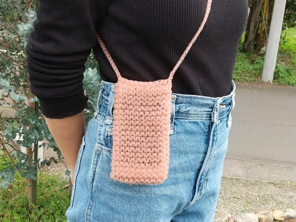 かぎ針編み＞モチーフつなぎのポシェットrisa