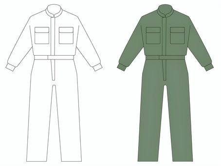 つなぎ 服イラスト無料イラスト・フリー素材なら「イラストAC」