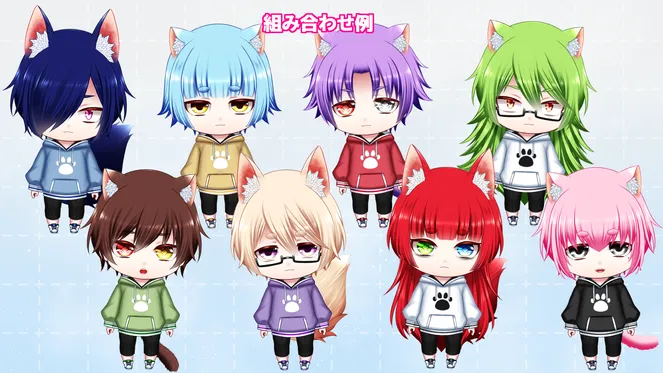 くまパーカーポーズ素材 - CLIP STUDIO ASSETS