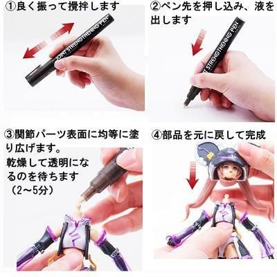Amazonモデル関節強化ペン プラモデル・机甲組み立て用 関節加固グルーペン ぐらつき防止・ダンピング調整 プラスチックパーツ修理専用簡単塗布型 組み立て工具 ガンプラ・ミニチュア模型対応 耐久性向上 ハンドピース・ジョイント補強剤ボンド・接着剤文房具