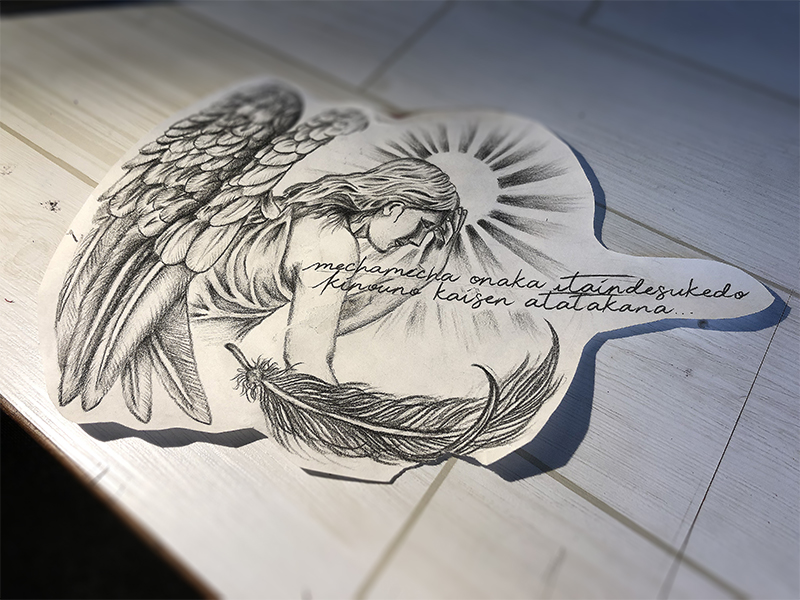 Work pic.ブラック＆グレー背景のぼかし。 施術時間は2時間。 お疲れ&ありがとうございました！刺青入墨紋身tattoojapanesetattooタトゥー刺青師宮崎彫師高鍋町初代彫竜心dragonhearttattoostudiomiyazakitattoos入墨刺青タトゥー