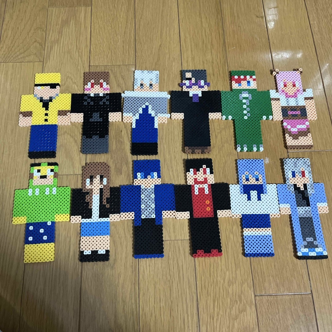 アイロンビーズ図案 カラフルピーチ ノア - MI-YU☆のアイロンビーズアトリエ～perlerbeads design～