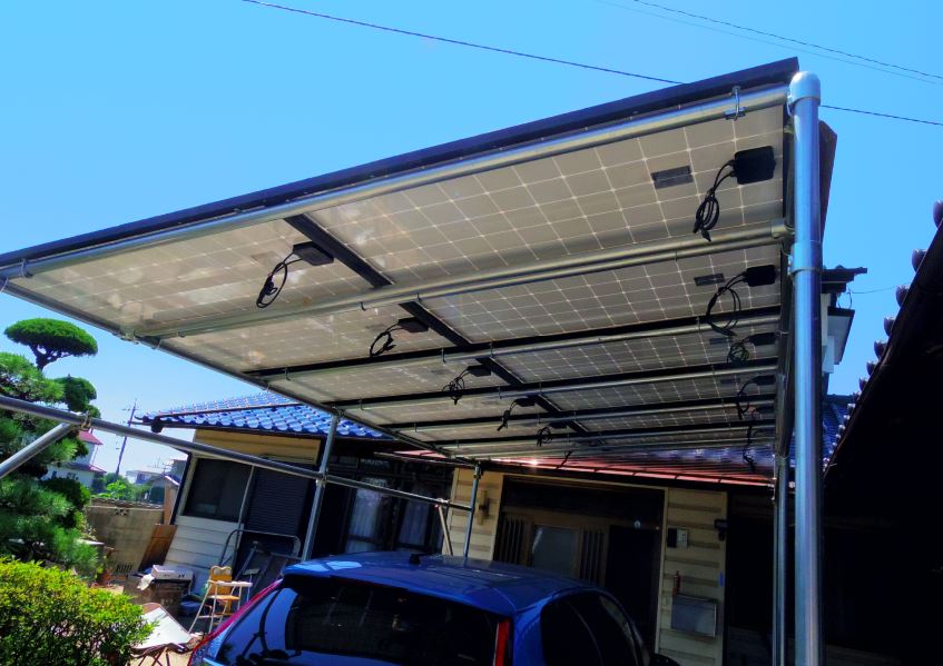 家 カーポートを単管パイプで作る_2021年08月11日＠由貴