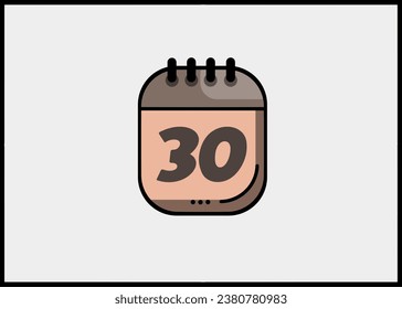 要素テーマの時間組織ビジネス教育計画に適した大きな数字と日付を持つカレンダーのフラットなデザインのイラスト ベクターイラスト画像とPNGフリー素材透過の無料ダウンロード- Pngtree