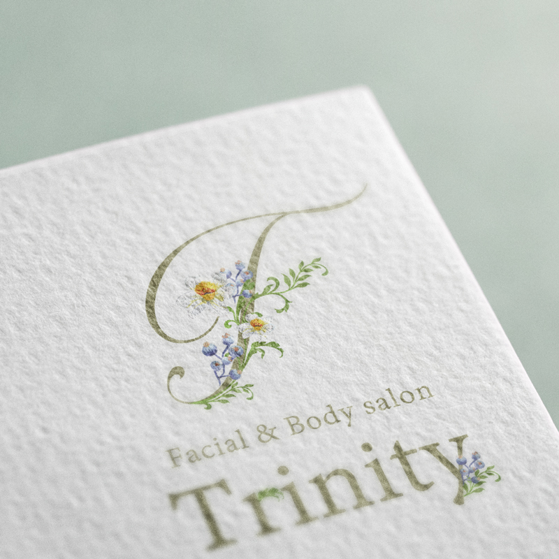 美容室・ネイルサロン・エステなどサロンの名刺・紹介カード・ポイントカードデザイン・印刷の繁盛名刺Ldt1009 ゴシックのロゴデザイン