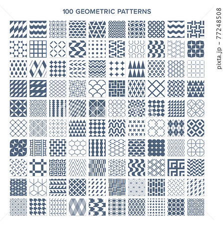 幾何学模様の背景のシームレスなデザインライン黒と白Premiumベクトル素材