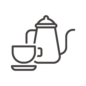 カフェのティーカップの、シルエットアイコンの無料イラストイラストセンタ