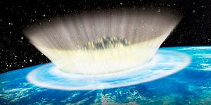 隕石が地球を襲う地球に向かう衝突コース上の小惑星爆発世界の激変の終わり世界的な絶滅 - 月のストックフォトや画像を多数ご用意 - 月, 隕石, 地球- iStock